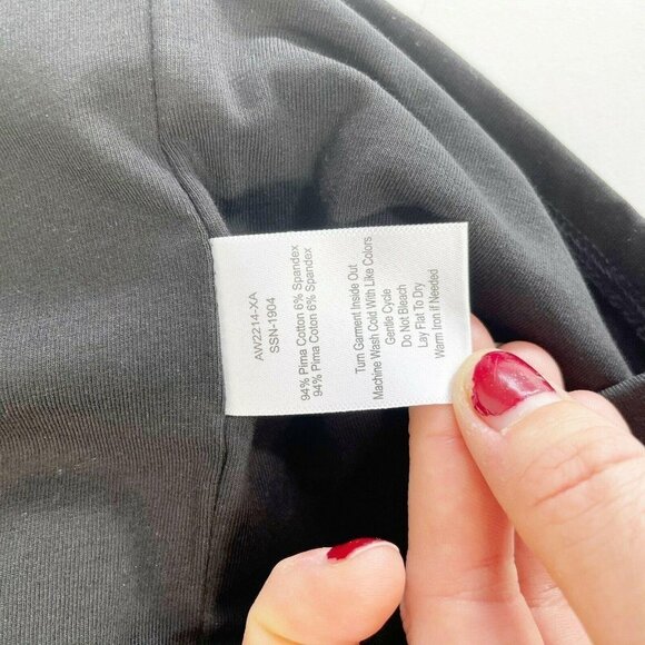 ATM Ruched Fitted Mini Dress M Black Long Sleeve P - Picture 5 of 11